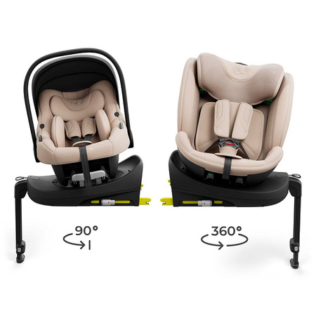 Kinderkraft Zestaw 3w1 Endura Safe Modular System Fotelik Samochodowy 0-36 kg Beżowy