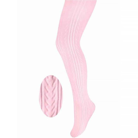 Milusie Rajstopy Dziecięce 40DEN 2 - 3l Rozmiar 68 - 158 Jasny Różowy w Prążki