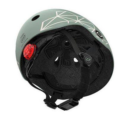 Scootandride Kask XXS-S Dla dzieci 1-5 Lat  Green Lines