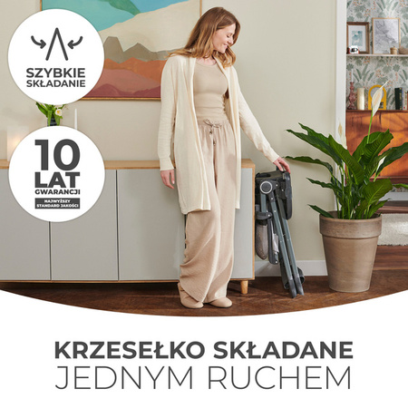 Kinderkraft Foldee Krzesełko Do Karmienia Grey