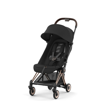 Cybex Coya Wózek Spacerowy Rama Rosegold Sepia Black + Cybex Coya Moskitiera Black