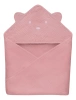 Lionelo Ręcznik kąpielowy z kapturkiem Muslin Hooded Towel Pink Baby