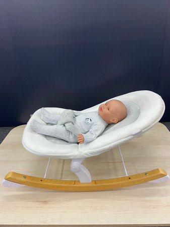 [OUTLET] Kinderkraft Finio Leżaczek/Bujaczek White Oiled