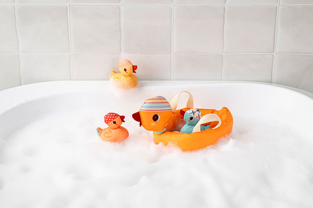 Lilliputiens Kaczka i 3 magnetyczne kaczątka do kąpieli 9 m+