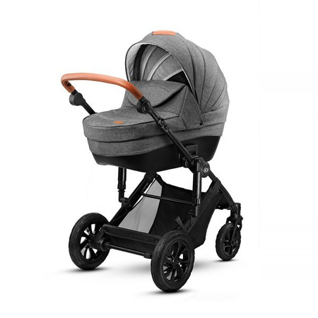 Kinderkraft Prime Wózek Głęboko-Spacerowy 3w1 + Mommy Bag Grey