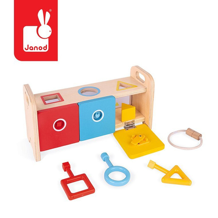 Janod Drewniany sorter z kluczykami Essentiel