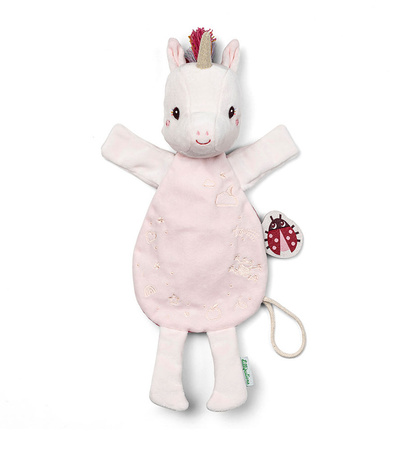 Lilliputiens Przytulanka komforter pacynka świecąca w ciemności Jednorożec Lena 0 m+