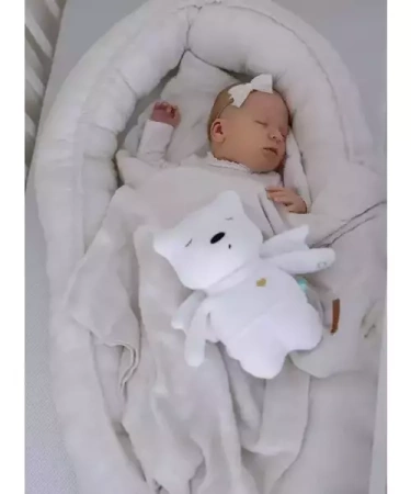 Szumisie Szumiący Miś z Czujnikiem Snu Aniołek Biały