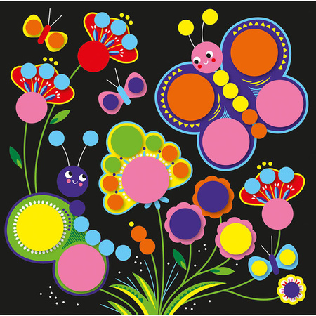 Janod Zestaw kreatywny Okrągłe naklejki My arts & crafts 3+