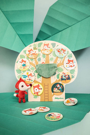 Lilliputiens Drewniana tablica magnetyczna "Mój dzień" Lisiczka Alice 2 lata +