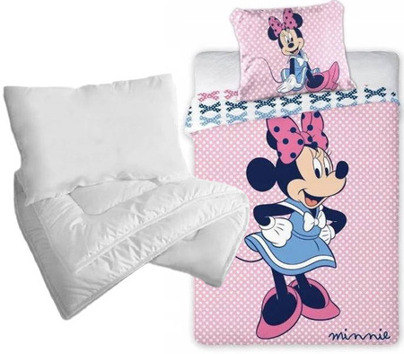 Pościel Myszka Minnie 100x135 118 + Wypełnienie Kołdra i Poduszka