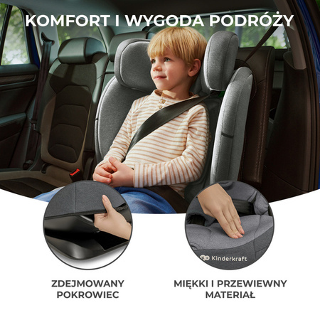 Kinderkraft Oneto 3 I-Size Fotelik Samochodowy 9-36 kg Harbor Blue