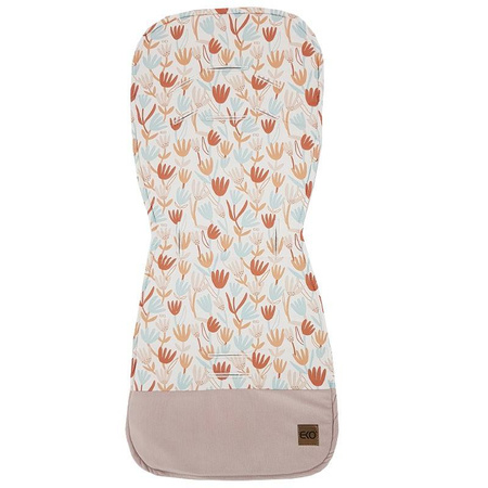 EKO, PODKŁADKA DO WÓZKA PD-10 BEŻOWE KWIATKI