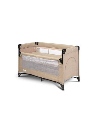 Caretero Esti Łóżeczko Turystyczne z Opuszczanym Bokiem Brown