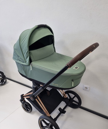 [OUTLET] Cybex Priam 4.0 Wózek Głęboko-Spacerowy Rama Rose Gold Leaf Green 