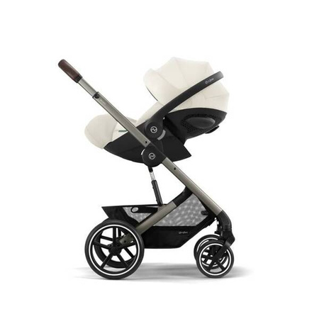 Cybex Balios S Lux 2.0 Wózek Głęboko-Spacerowy Seashell Beige + Cloud G I-Size Fotelik Samochodowy 0-13kg + Osłony Przeciwdeszczowe + Adaptery