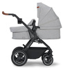 Kinderkraft B-Tour Wózek Głęboko-Spacerowy + Fotelik 0-13 kg Zestaw 3w1 Light Grey