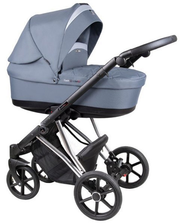 Coletto Craft Wózek Głęboko-Spacerowy 2w1 C-08 Czarno-Srebrna Rama 
