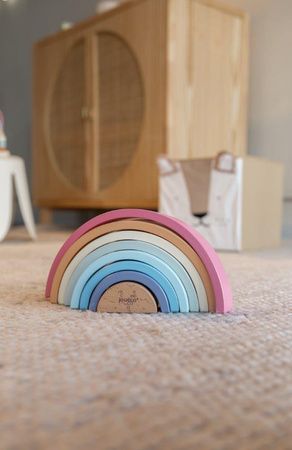Joueco Drewniana pastelowa tęcza JOUECO 8 elem.