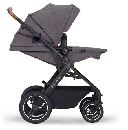 Kinderkraft B-Tour Wózek Głęboko-Spacerowy + Fotelik 0-13 kg Zestaw 3w1 Dark Grey
