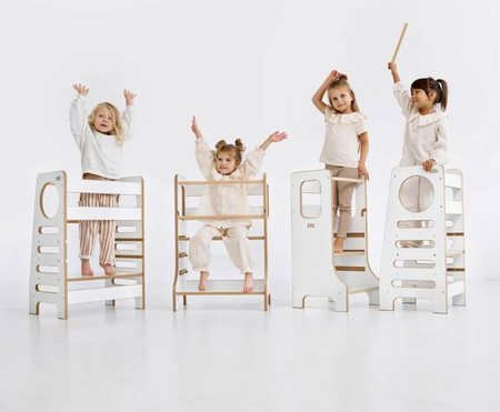 Baby Wood Slim M Double Kitchen Helper Szary