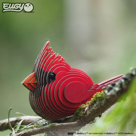 Eugy Eko 3D Układanka Kardynał Szkarłatny