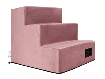 Petto Takai 3 Velvet Schodki Dla Psa Stopnie Ciemno Różówe