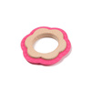Bo Jungle Gryzak drewniano-silikonowy Flower Pink