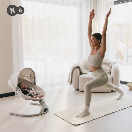 Kinderkraft TULSY Leżaczek Bujaczek Szary