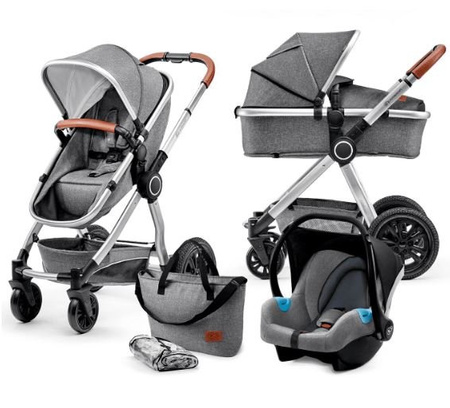 [OUTLET]  Kinderkraft Veo Wózek Wielofunkcyjny 3w1 Grey
