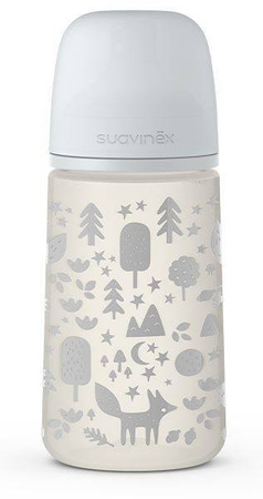 Suavinex Butelka 270 ml Smoczek Fizjologiczy Pro Średni Przepływ Szary Fox