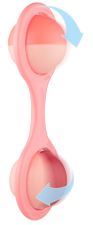 Canpol Babies Grzechotka z obrotowymi elementami Sztanga 56/153 Różowy