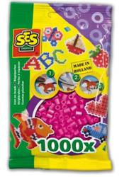 Ses Creative Koraliki do Prasowanek 1000szt. Ciemno Różowe