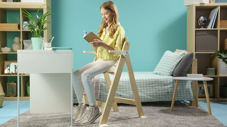 Lionelo Floris Krzesełko Do Karmienia Beżowe || Natural White