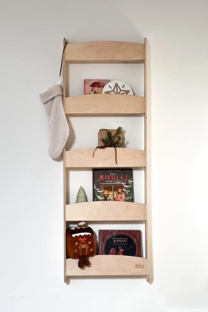 Baby Wood Slim Regał Ścienny L Naturalny