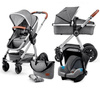 Kinderkraft Veo Wózek Wielofunkcyjny 3w1 Grey
