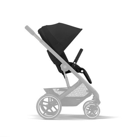 Cybex Balios S Lux Wózek Głęboko-Spacerowy Moon Black 2023 Rama Czarna + Cybex Aton B2 i-Size 0-13kg + Baza One Volcano Black