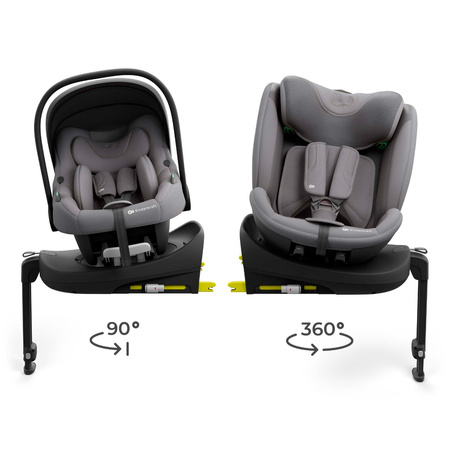 Kinderkraft Zestaw 3w1 Endura Safe Modular System Fotelik Samochodowy 0-36 kg Szary