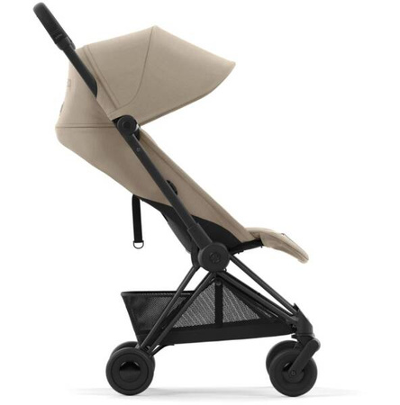 Cybex Coya Wózek Spacerowy Rama Matt Black Cozy Beige + Folia Przeciwdeszczowa