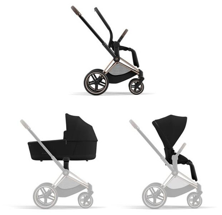 [OUTLET] Cybex Priam 4.0 Wózek Głęboko-Spacerowy Deep Black