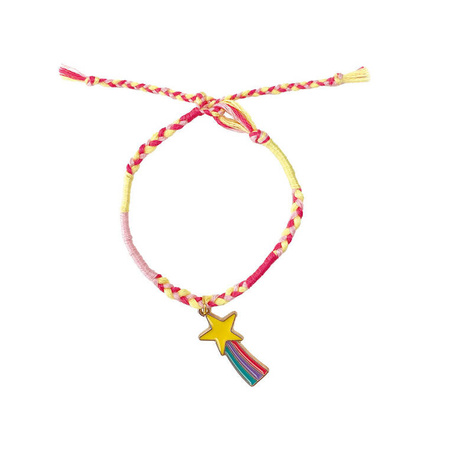 Janod Zestaw kreatywny do tworzenia biżuterii Tęczowe bransoletki 30 szt. 8+