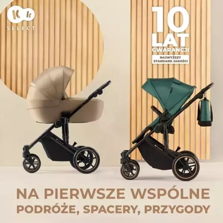 Kinderkraft Prime 2 Wózek Głęboko-Spacerowy Zestaw 2w1 Shadow Grey