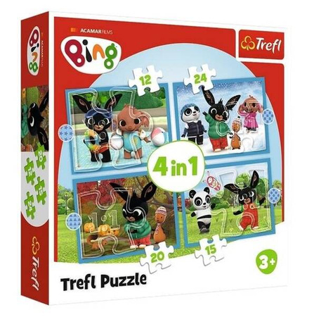 Trefl Puzzle 4w1 Wesoły Bing