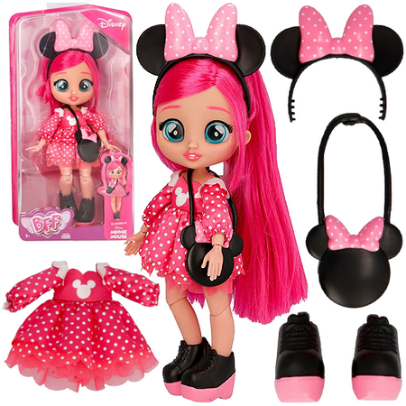 Tm Toys Lalka Cry Babies Bff Disney Minnie Długie Włosy Do Stylizacji