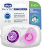 Chicco Physioforma Air Smoczek Uspokajający Silikonowy  6-16M+ 2Szt. Różowy