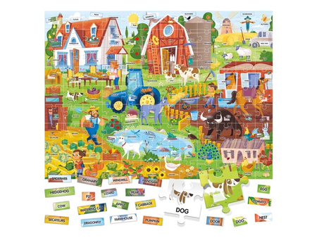 Puzzle 108 el. Angielski 100 słów. Farma Headu