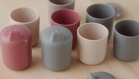 Dantoy TINY BIObased Kubek dla dzieci 2 szt Nude/Ruby Red