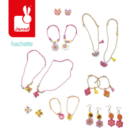 Janod Zestaw kreatywny do tworzenia biżuterii dla przyjaciółek Klejnoty przyjaźni 8+