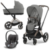 	Cybex Priam 4.0 Wózek Głęboko-Spacerowy + Cloud T i-Size Fotelik Samochodowy 0-13kg Plus Mirage Grey