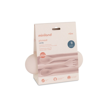 Miniland Zestaw Sztućców Dolce - Cukierkowy